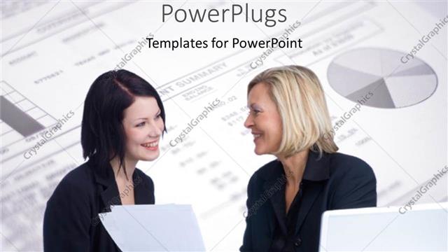  Presentation with investment - Two professionals with a pie chart in the background