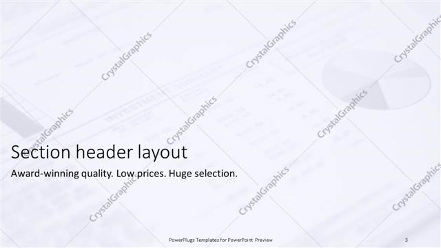 Section Header presentation slide layout