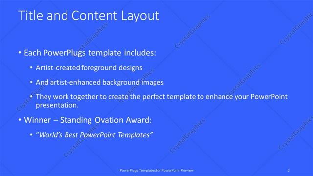 Title and Content presentation slide layout