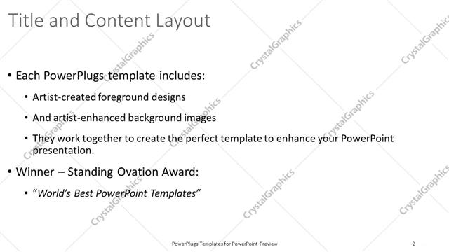 Title and Content presentation slide layout