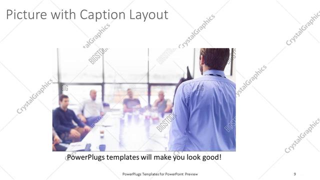 Picture with Caption presentation slide layout
