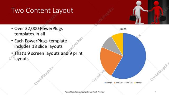 Two Content presentation slide layout