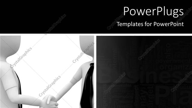  Presentation with professionals - Two professionals shaking their hands with white background