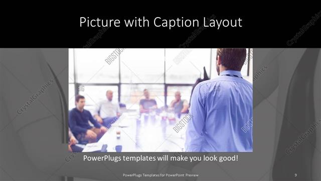 Picture with Caption presentation slide layout