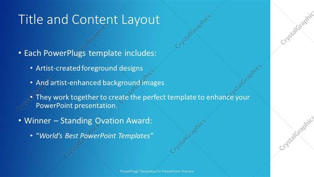 Title and Content presentation slide layout