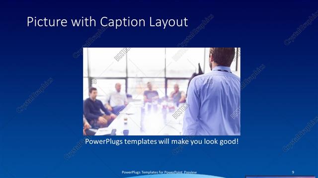 Picture with Caption presentation slide layout