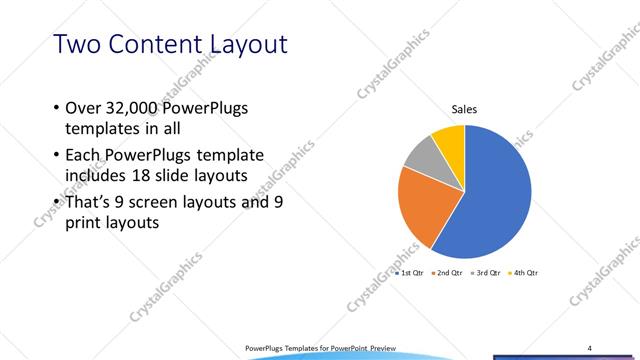Two Content presentation slide layout