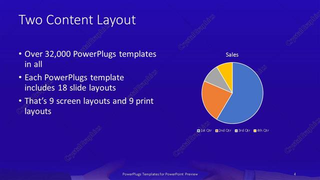 Two Content presentation slide layout