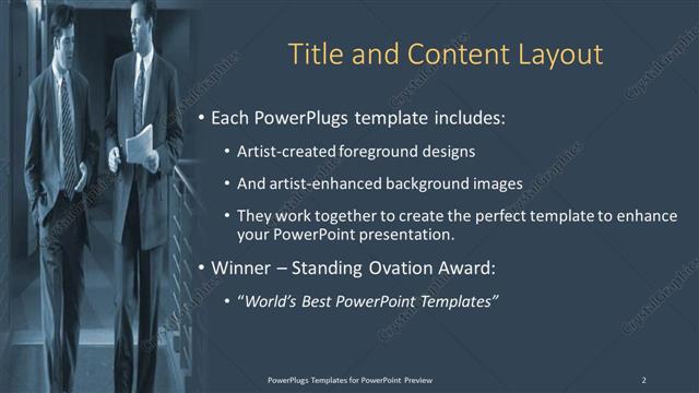 Title and Content presentation slide layout