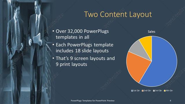 Two Content presentation slide layout