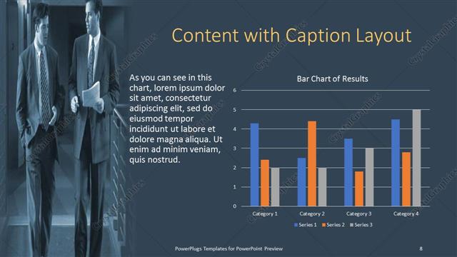 Content with Caption presentation slide layout