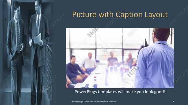 Picture with Caption presentation slide layout