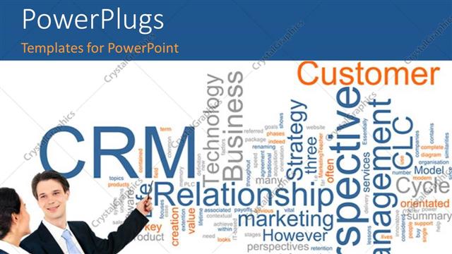  Presentation with relationship - Two professionals with white background and place for text