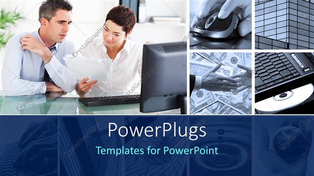  Presentation with office - Two professionals working in the office