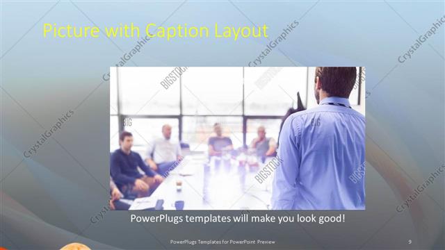 Picture with Caption presentation slide layout
