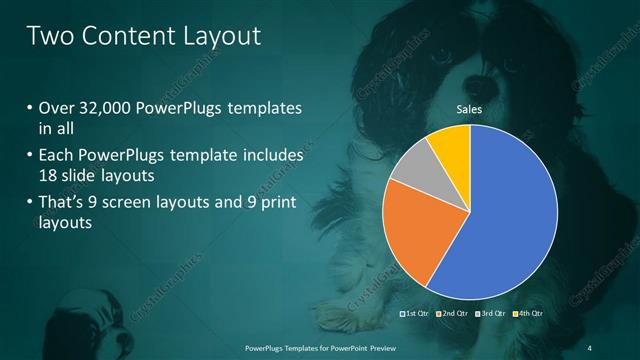 Two Content presentation slide layout