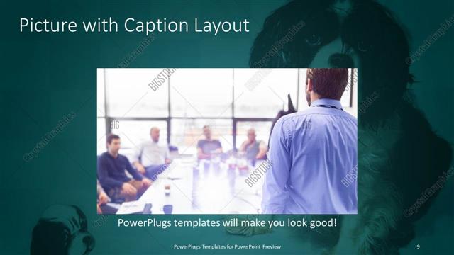 Picture with Caption presentation slide layout