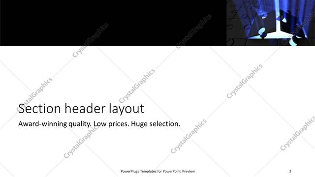 Section Header presentation slide layout