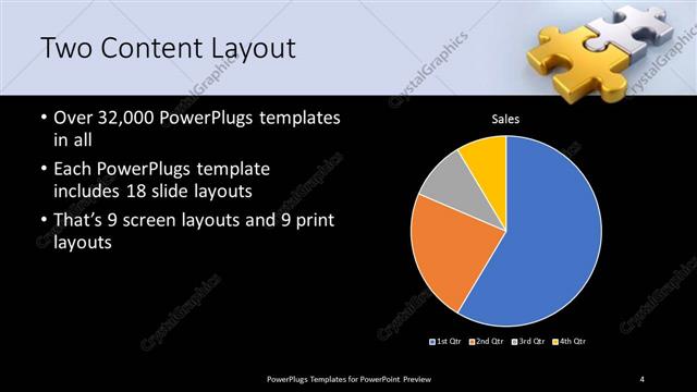 Two Content presentation slide layout