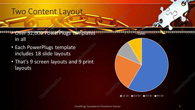Two Content presentation slide layout