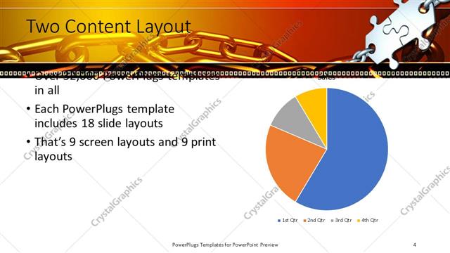 Two Content presentation slide layout