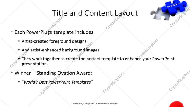 Title and Content presentation slide layout