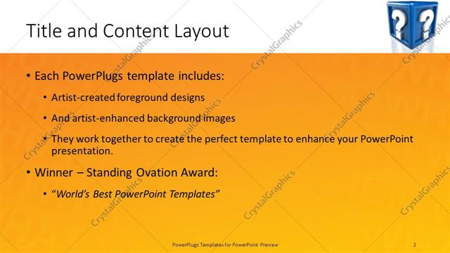 Title and Content presentation slide layout