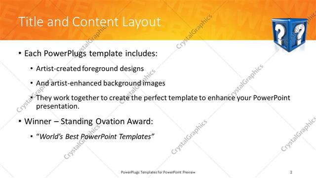 Title and Content presentation slide layout