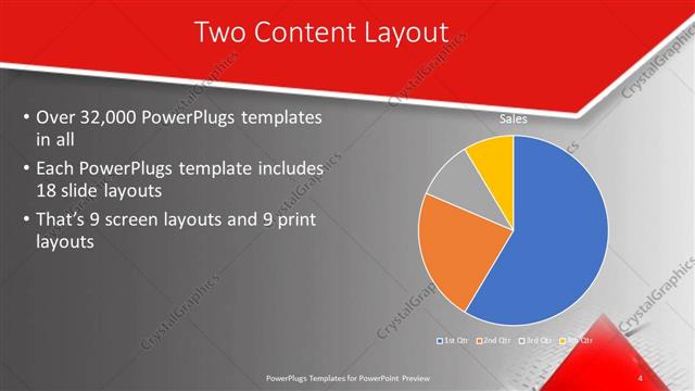 Two Content presentation slide layout