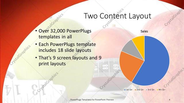 Two Content presentation slide layout