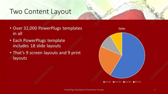 Two Content presentation slide layout
