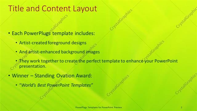 Title and Content presentation slide layout