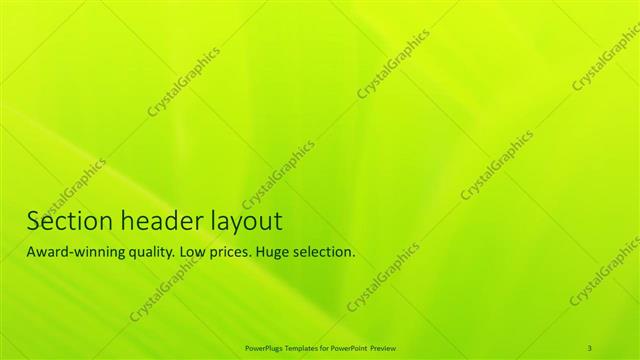 Section Header presentation slide layout
