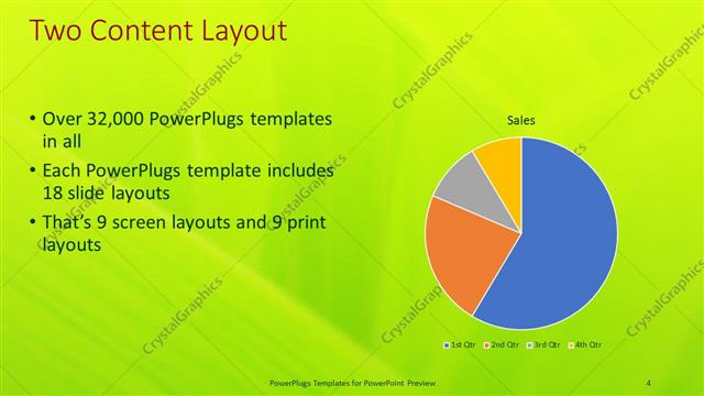Two Content presentation slide layout
