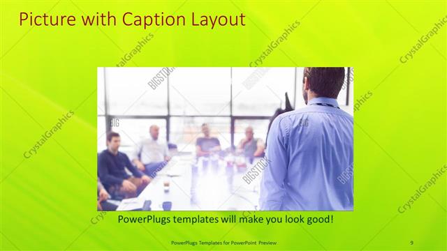 Picture with Caption presentation slide layout