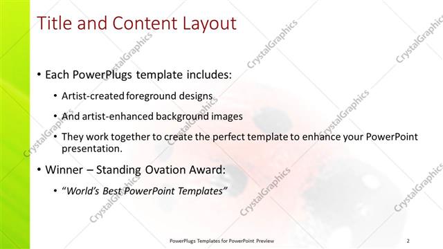 Title and Content presentation slide layout