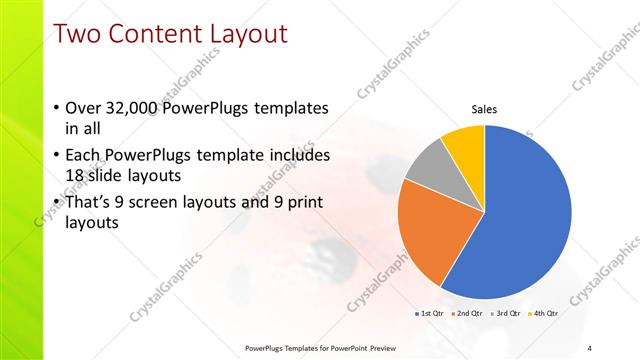 Two Content presentation slide layout