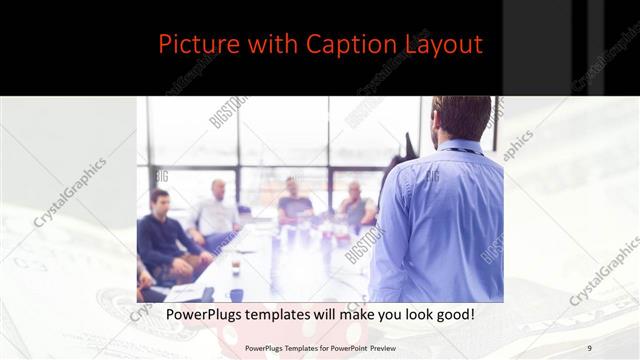 Picture with Caption presentation slide layout