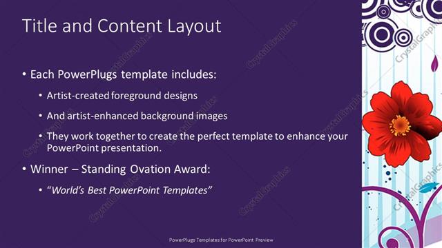 Title and Content presentation slide layout
