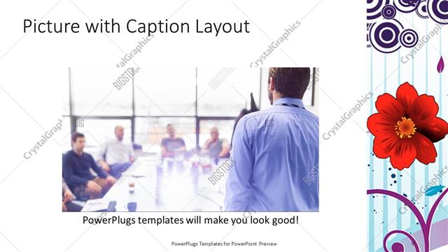 Picture with Caption presentation slide layout