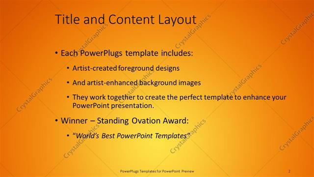Title and Content presentation slide layout