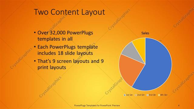 Two Content presentation slide layout