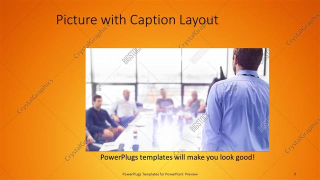 Picture with Caption presentation slide layout