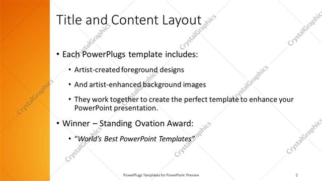 Title and Content presentation slide layout