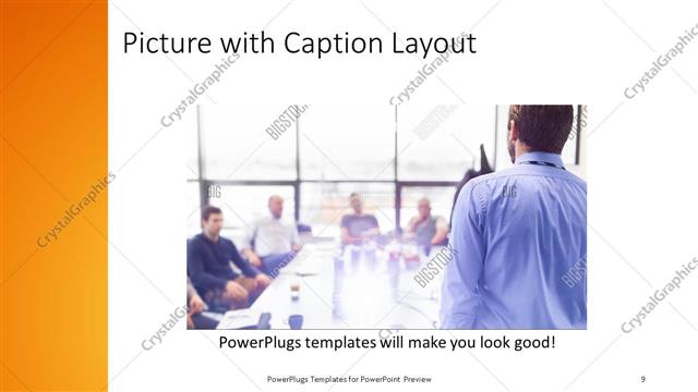 Picture with Caption presentation slide layout