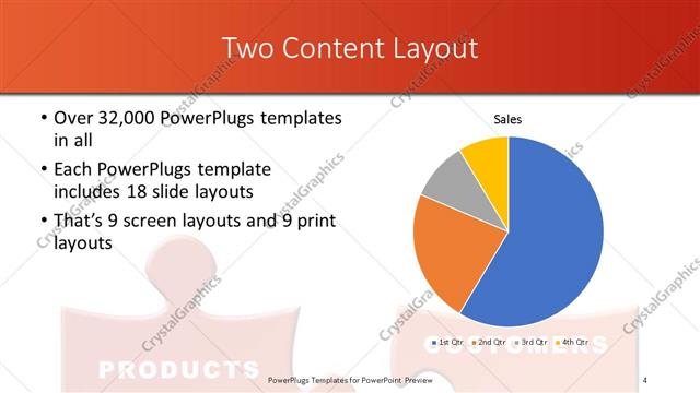 Two Content presentation slide layout