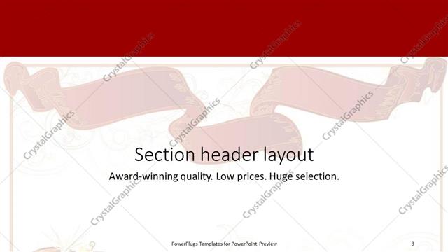 Section Header presentation slide layout