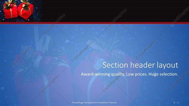 Section Header presentation slide layout