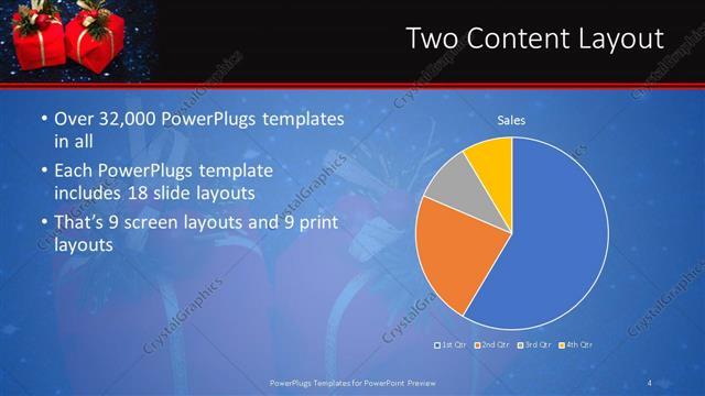 Two Content presentation slide layout
