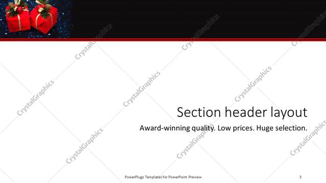 Section Header presentation slide layout